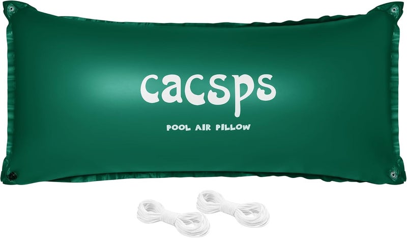 CACSPS Pool Pillow for for Above Ground Pools, 4x8 Ft Pool Air Pillow for Closing Winter Pool Winterizing Kit for Ground Pool, 0.5mm PVC Material, 2X 16.5Ft Rope (Green) - Image 1